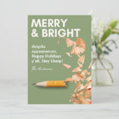 おもしろいメリー&ブライトホリデー シーズンカード (スタンド正面)