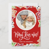 おもしろいメリーKissmas Cookieクリスマスフォト シーズンカード (正面)