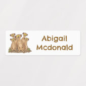 おもしろいメルカトファミリーパーソナライズされた漫画 ラベル (デザイン2)