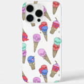 おもしろいメルティーサマーゴシックスカルアイスクリームパステルホワイト Case-Mate iPhoneケース (裏面)