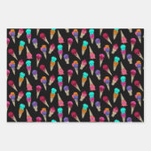 おもしろいメルティーサマーゴシックスカルアイスクリームブ風変わりラック ラッピングペーパーシート (正面3)