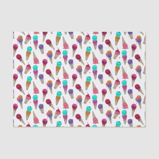 おもしろいメルティーサマーゴシックスカルアイスクリームホイ風変わりト 薄葉紙 (正面)