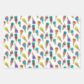 おもしろいメルティーサマーゴシックスカルアイスクリームon white ラッピングペーパーシート (正面2)