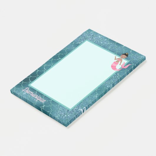 おもしろいメルメイドのピンクとアクアはかりで測 ポストイット (アングル)