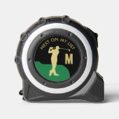 おもしろいメンズゴルフテーマネームモノグラム メジャー (正面)