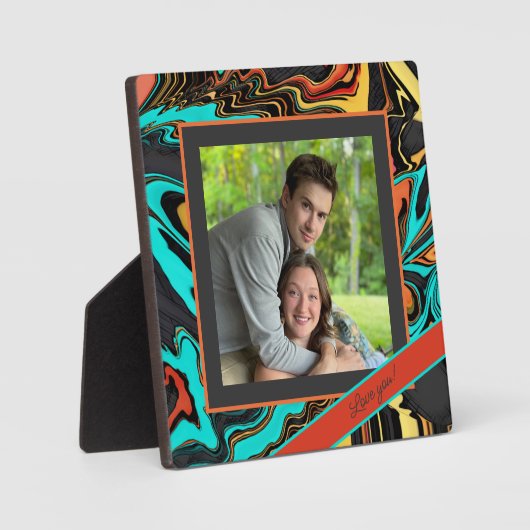 おもしろいモダンの写真メカスタマイズッセージ フォトプラーク (正面)