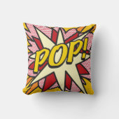 おもしろいモダンの幾何学模様漫画ポップ・アートの クッション (正面)