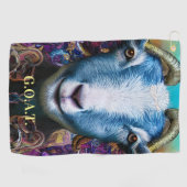 おもしろいモダンもっとも偉大青ヤギ ゴルフタオル (横)