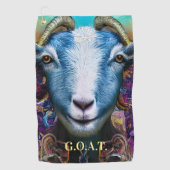 おもしろいモダンもっとも偉大青ヤギ ゴルフタオル (正面)