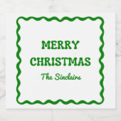 おもしろいモダンウ縁どェイグリーパーティー スパークリングワインラベル (シングルラベル)