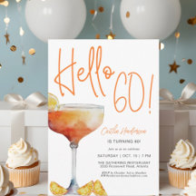 おもしろいモダンオレンジハロー60誕生日