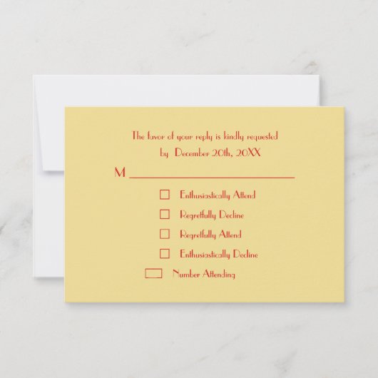 おもしろいモダンカスタム休日パーティーRSVP 出欠カード (正面)