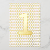 おもしろいモダンカスタム金ゴールド押し誕生日 箔招待状 (正面)