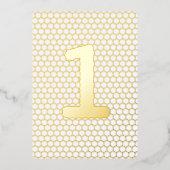 おもしろいモダンカスタム金ゴールド押し誕生日 箔招待状 (正面)