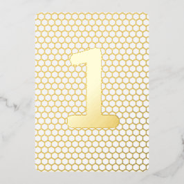 おもしろいモダンカスタム金ゴールド押し誕生日 箔招待状