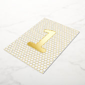 おもしろいモダンカスタム金ゴールド押し誕生日 箔招待状 (回転した状態)