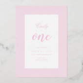 おもしろいモダンカスタム金ゴールド押し誕生日 箔招待状 (裏面)