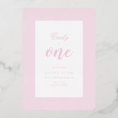 おもしろいモダンカスタム金ゴールド押し誕生日 箔招待状 (裏面)