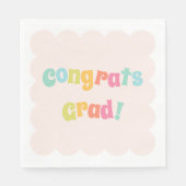 おもしろいモダンカラフルおめでとうグラード スタンダードランチョンナプキン (正面)