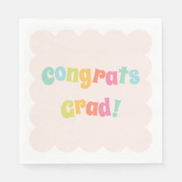 おもしろいモダンカラフルおめでとうグラード スタンダードランチョンナプキン