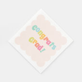 おもしろいモダンカラフルおめでとうグラード スタンダードランチョンナプキン (角)