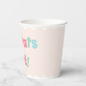 おもしろいモダンカラフルおめでとうグラード 紙コップ (裏面)