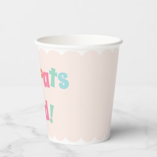 おもしろいモダンカラフルおめでとうグラード 紙コップ (裏面)