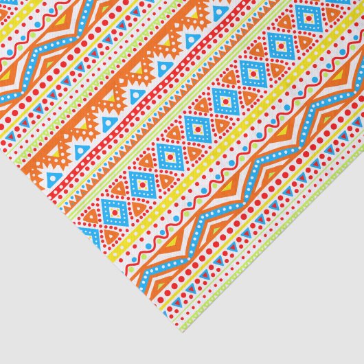 おもしろいモダンカラフルお尻のアステカジグザグ模様 薄葉紙 (詳細)