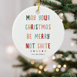 おもしろいモダンカラフルパーソナライズされたクリスマス セラミックオーナメント<br><div class="desc">このクリスマスオーナメントで友達やおもしろい家族のパーソナライズされたスマイルを作る。単カスタマイズに名前とヴィオラ！</div>