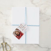 おもしろいモダンカラフル写真 ギフトタグ (より糸つき)