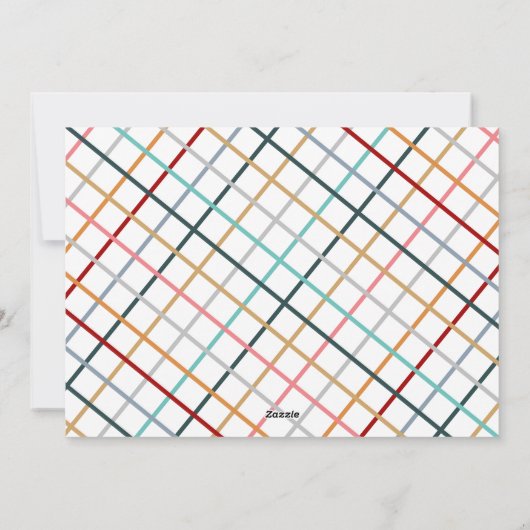 おもしろいモダンカラフル写真 シーズンカード (裏面)