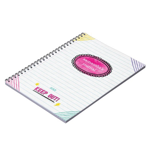 おもしろいモダンキッズドードルジャーナル ノートブック (左側)