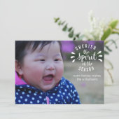 おもしろいモダンクリスマススピリット&魔法ホリデーフォト シーズンカード (スタンド正面)