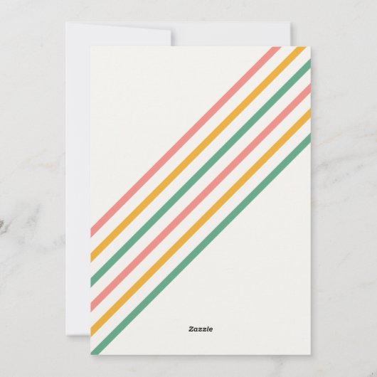 おもしろいモダンクリスマスフォトファミリータイムレトロ シーズンカード (裏面)