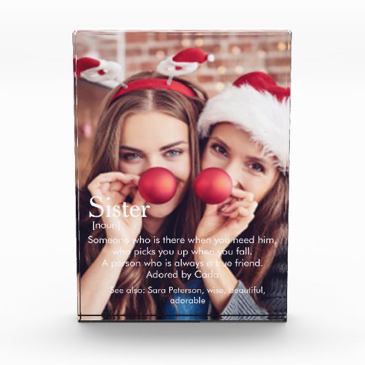 おもしろいモダンクール最高のシスターの定義 フォトブロック (正面)