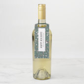 おもしろいモダングリーンテラゾパターンハッピーホリデイズ ボトルネックタグ (ボトル)