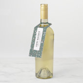 おもしろいモダングリーンテラゾパターンハッピーホリデイズ ボトルネックタグ (アングル)