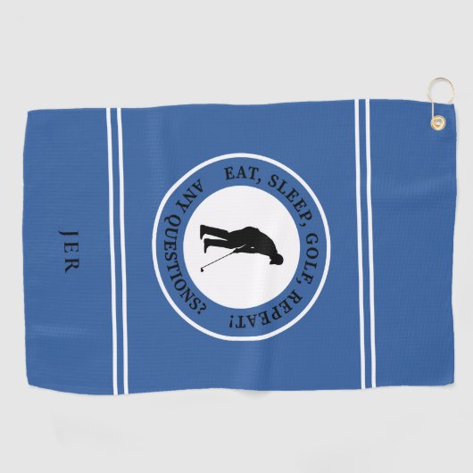 おもしろいモダンゴルファー可愛い彼のためのモノグラおもしろいム ゴルフタオル (横)