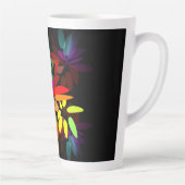 おもしろいモダンサイケデリックスタイルレインボーカラー カフェラテマグ (右)