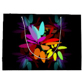 おもしろいモダンサイケデリックスタイルレインボープリント ラージペーパーバッグ (裏面)