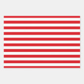 おもしろいモダンサンタストライプー、クリスマスライトブラック ラッピングペーパーシート (正面2)