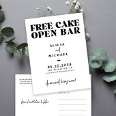 おもしろいモダンシンプルカジュアル結婚式の日付を保存 案内ポストカード