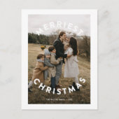 おもしろいモダンシンプルサークルタイプ3フォトクリスマス シーズンポストカード (正面)