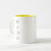 おもしろいモダンシンプルSlurp食べ Slurpチャット ツートーンマグカップ (正面左)