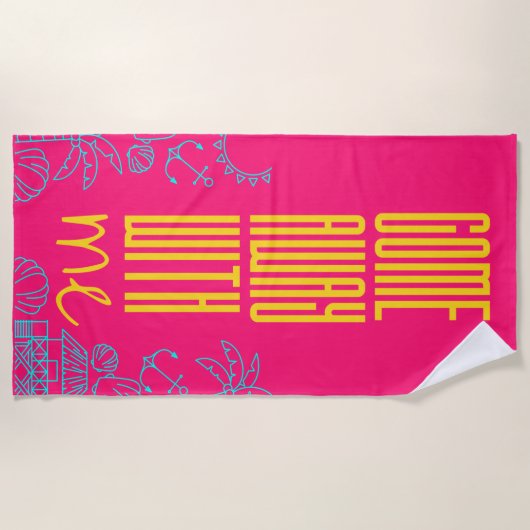 おもしろいモダンスタイリッシュ夏 ビーチタオル (正面)