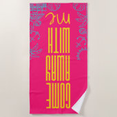 おもしろいモダンスタイリッシュ夏 ビーチタオル (正面)