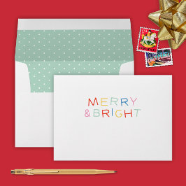 おもしろいモダンタイプクリスマスホリデー&ブメリーライト 封筒
