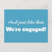 おもしろいモダンタイポグラフィセーブ・ザ・デート案内 ポストカード (正面)