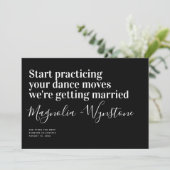 おもしろいモダンタイポグラフィ結婚式 セーブザデート (スタンド正面)