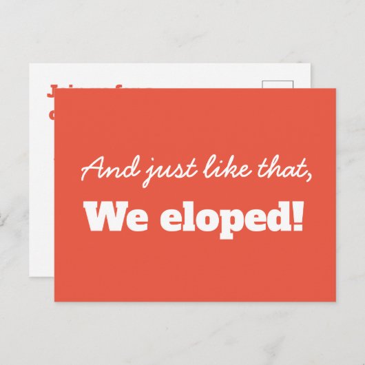 おもしろいモダンタイポグラフィ ポストカード (正面/裏面)